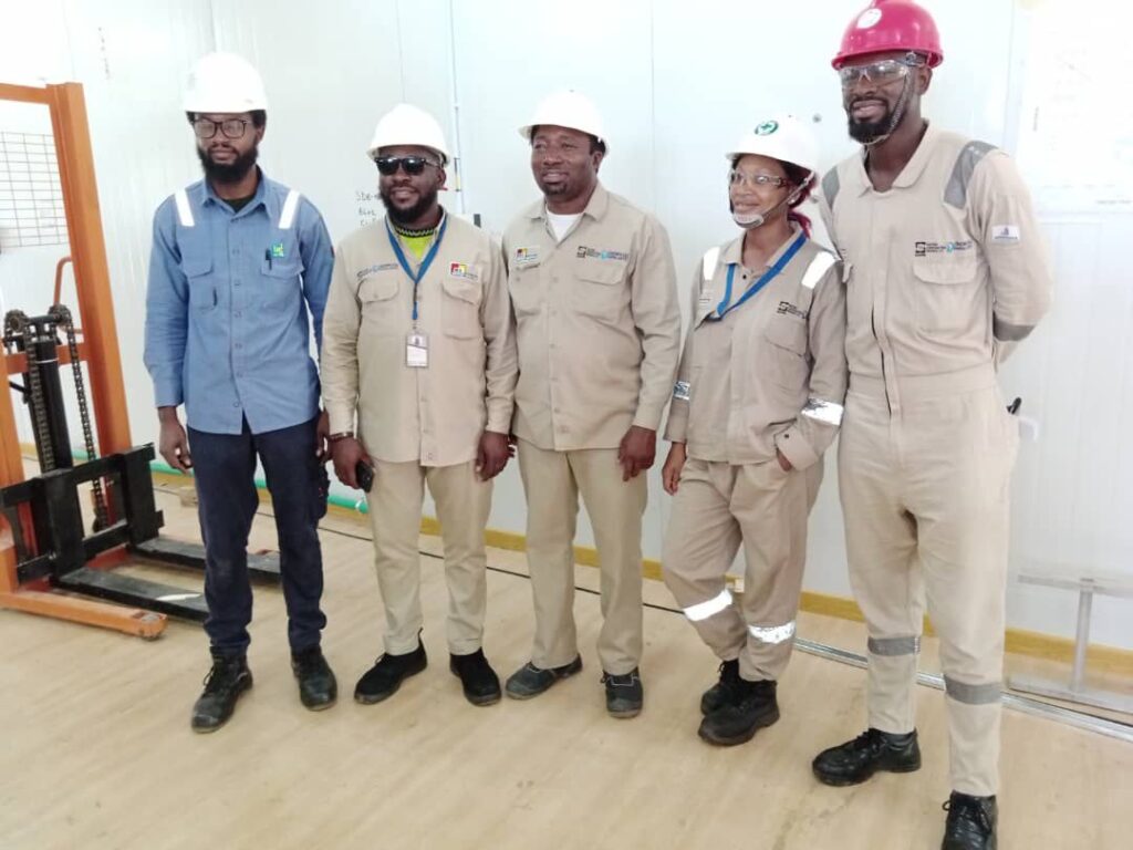 Staff members after a training session.