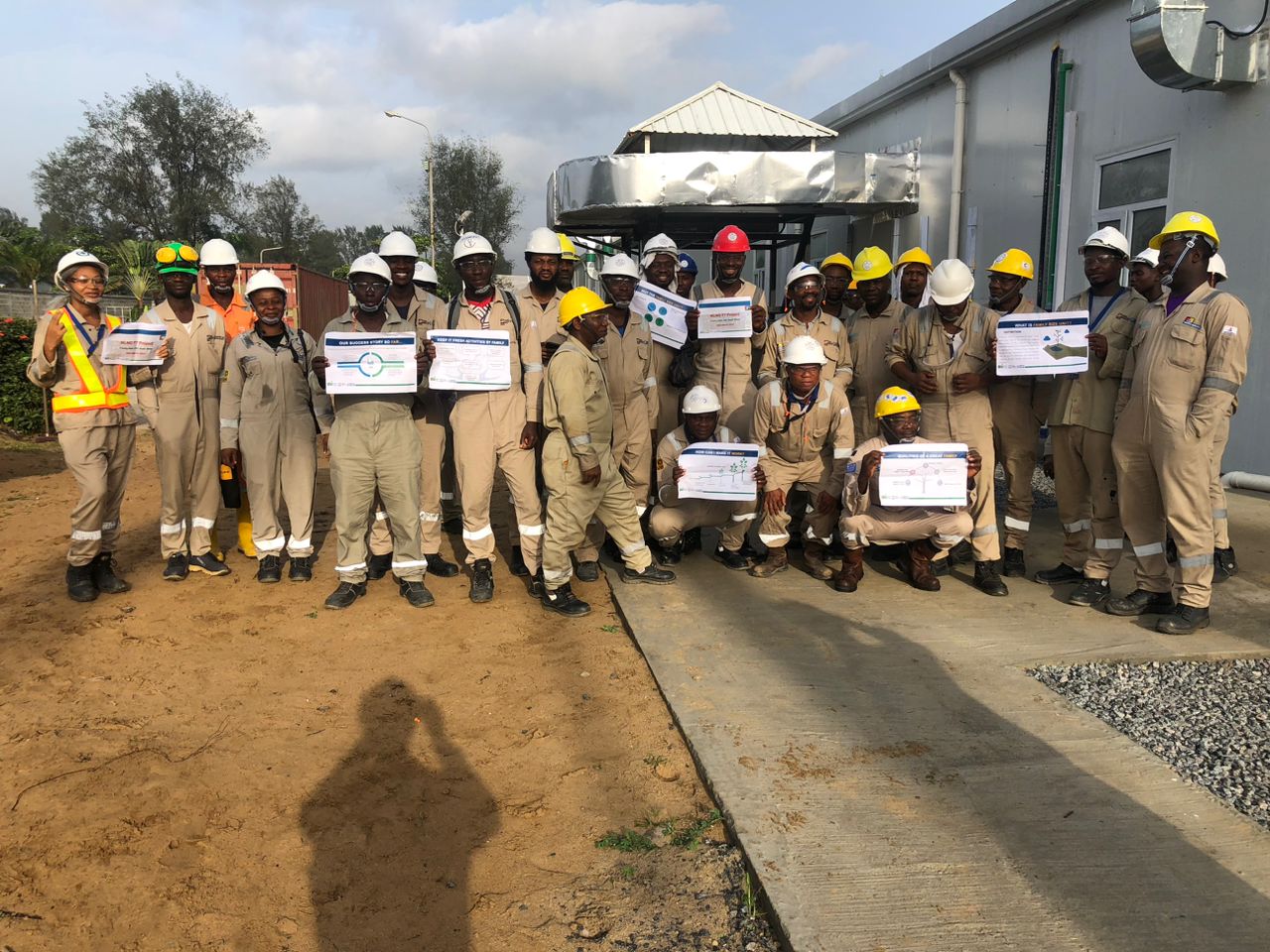 The Mbarie Services engineering team celebrates successful certification—equipping them with updated skills to deliver top-quality results in engineering, procurement, and construction projects across Nigeria